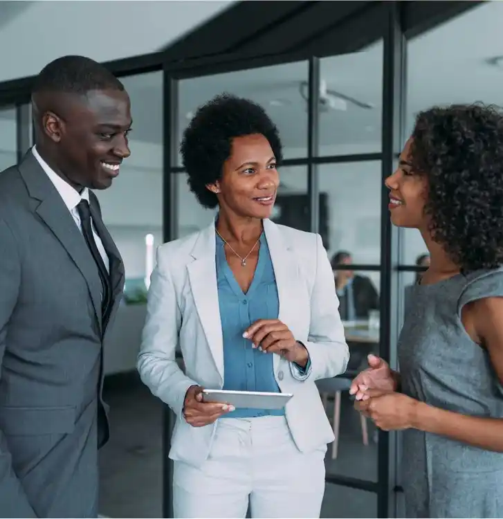 Quantum Finance advisors meeting with a business client
